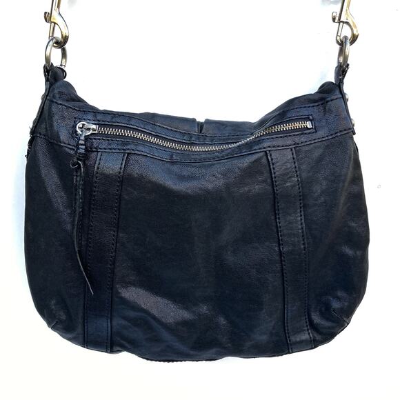 SOLD Reworked Marc New York Moto Leather Shoulder Bag w/ Silver Chain - Picture 7 of 16